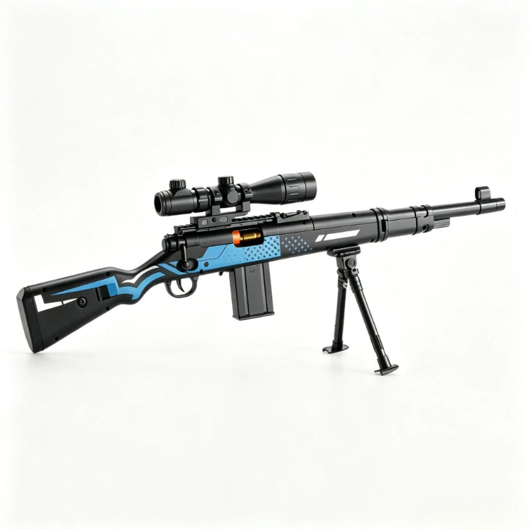 98K Shell Ejection Soft Dart Toy Gun with Scope Bipod 8 Shells 10 Foam Darts Sniper Rifle Foam Blaster Outdoor Backyard Play Toy