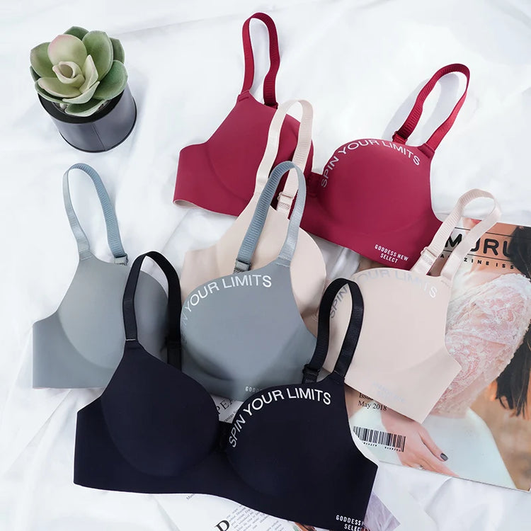 Seamless Bras for Women Push Up Bras No Wire Brassiere A B Cup Underwear Sexy Bralette Three Quarters(3/4 Cup)  Lingerie