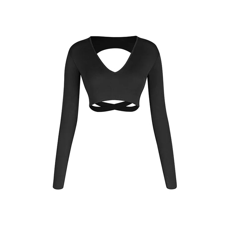 New Latin Dance Clothes Long Sleeves Backless Tops Fringe Skirt Women Cha Cha Rumba Samba Dance Training Practice Wear
