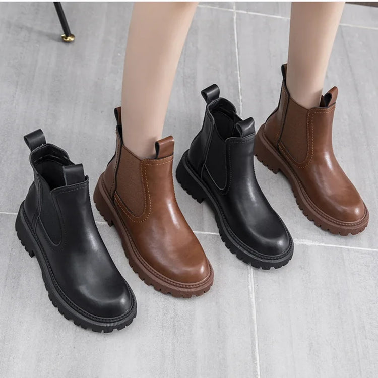 AIYUQI Women's Chelsea Boots Genuine Leather New Autumn Winter Fashion Women's Ankle Boots Retro Winter Boots Ladies  WHSLE MTO