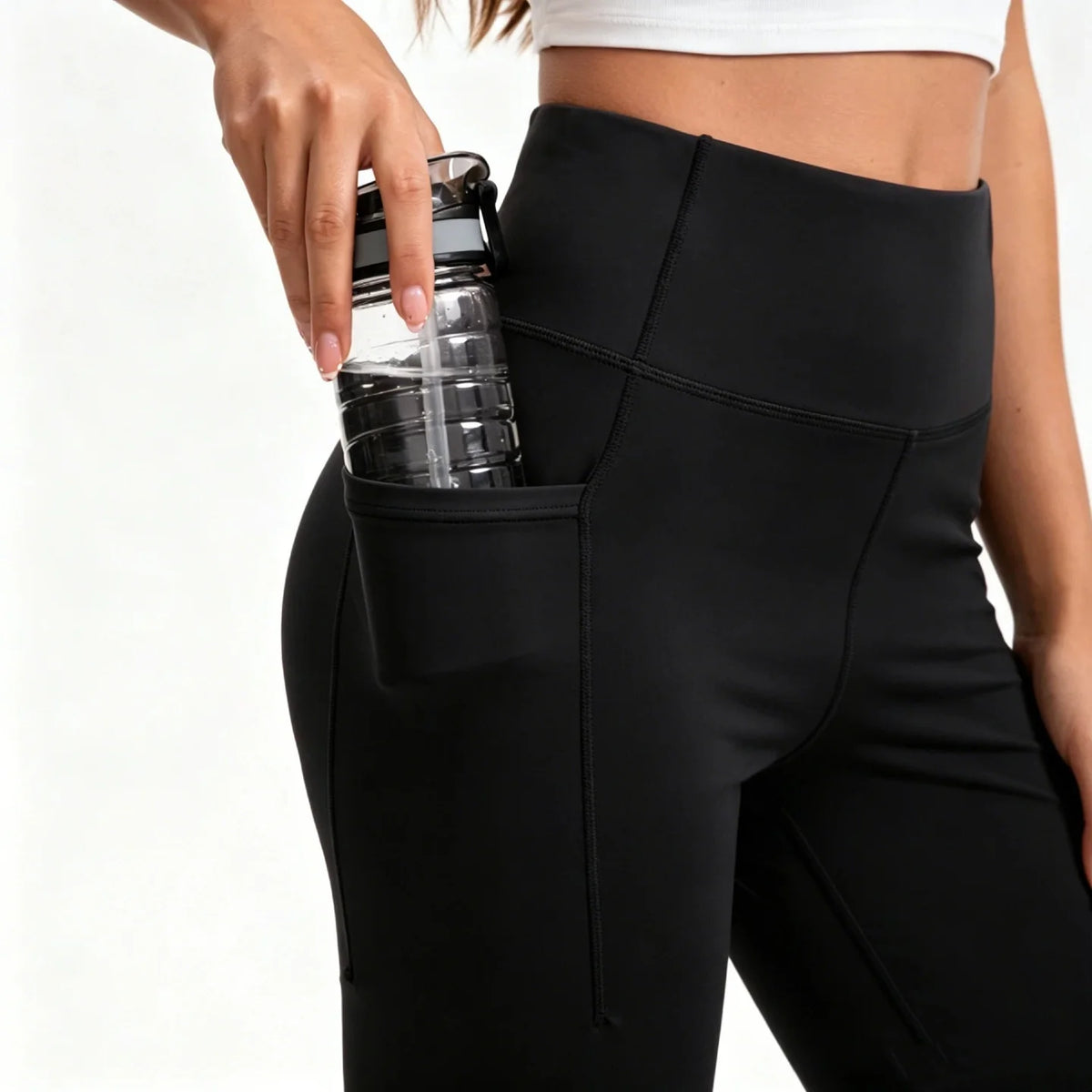 Women High Waist Flare Yoga Pants with Pockets Soft Stretchy Workout Leggings, Casual Athletic Bootcut Pants for Gym Daily Wear