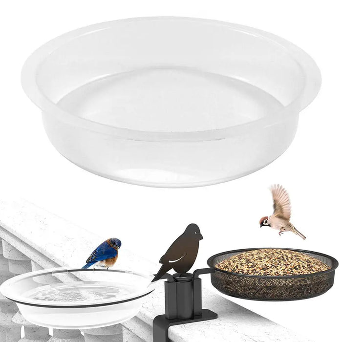 1pcs Bird Feeding Dish Tray Platform Feeder Bird Water Bowl Hanging Bird Bath Outdoor Outside Patio Parrot Tree Garden Courtyard