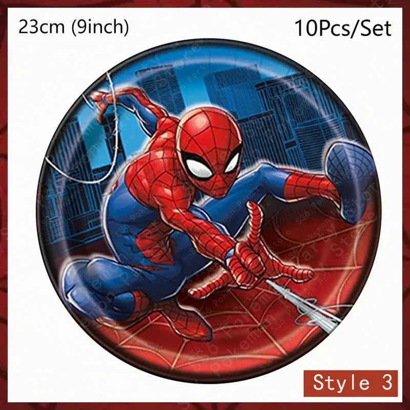 Spiderman Birthday Party Decorations Set Disposable Tableware Napkins Cup Plate Spidey and His Amazing Friends Birthday Supplies