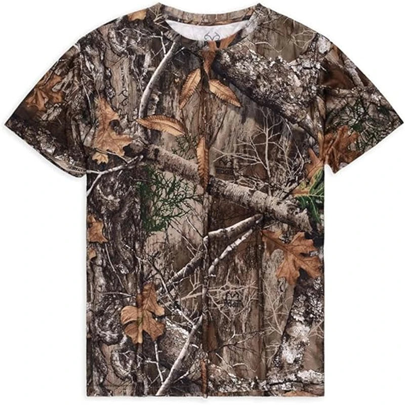 Camo Jungle Graphic Summer Men's T-shirt 3D Printed Camouflage Fun O-neck Short Sleeve Tops Unisex Loose Casual Y2k Clothing Tee