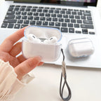 Clear Soft TPU Earphone Case for Airpods 4 3 2 1 Pro Pro2 Pro 3 Shockproof with Lanyard Strap for Airpods 4 Charging Case Cover