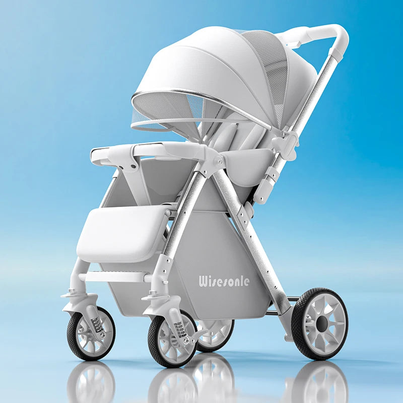 Upgraded Baby Strollers Can Sit and Lie Down High Landscape Lightweight Folding Two-way Stroller Children Stroller
