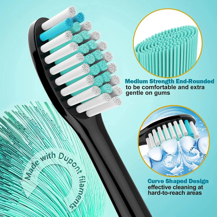 Replacement Brush Heads Compatible with Philips Sonicare DiamondClean HX3/HX6/HX9 Series Electric Toothbrush Heads HX6064