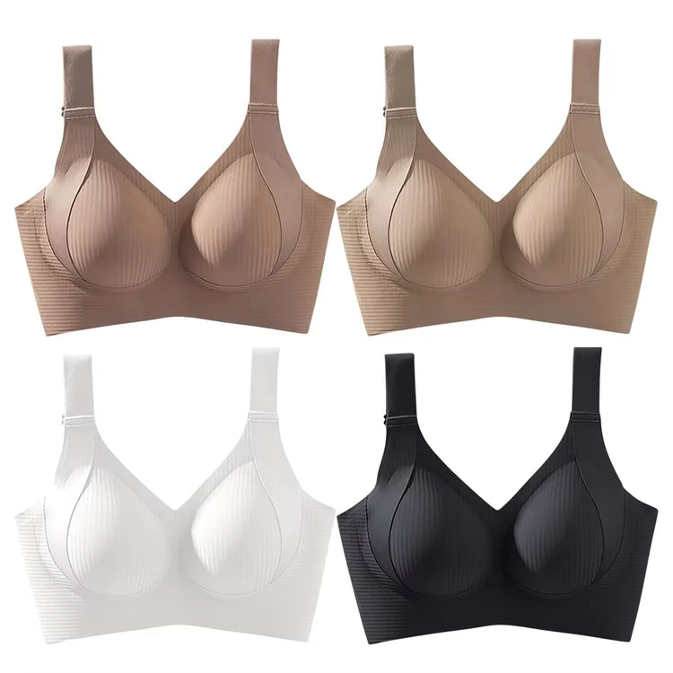1/2PCS Women's Seamless Underwear, Thin Style, Large Breasts, Small Breasts, No Wires, Pull-up And Anti-sagging Large Size Bra