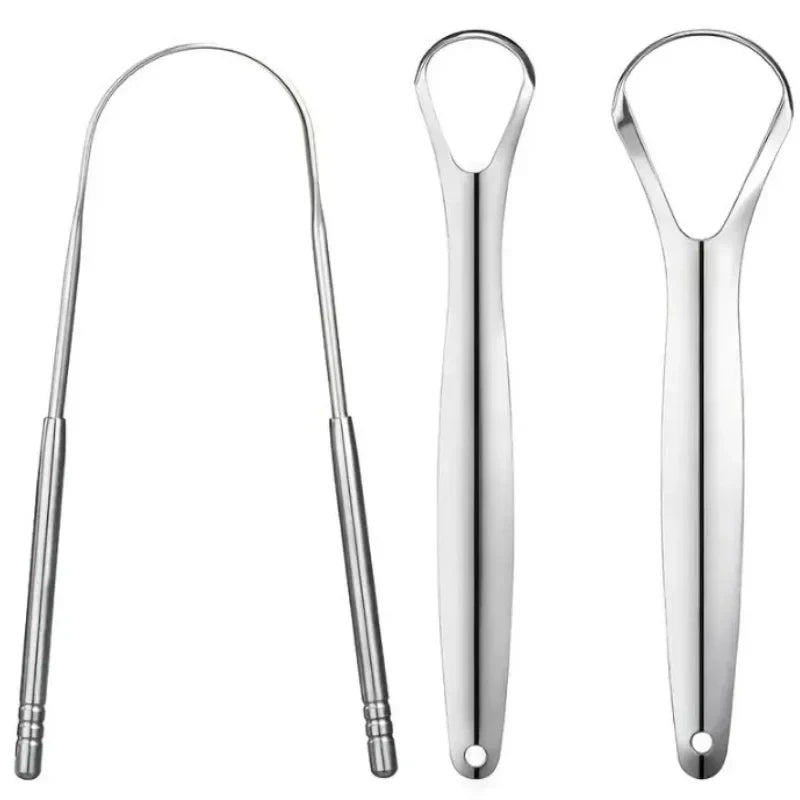 1/3/4pcs Premium Metal Tongue Scraper Cleaner for Adults & Kids Portable Stainless Steel Tongue Scrapers Brushes for Removing