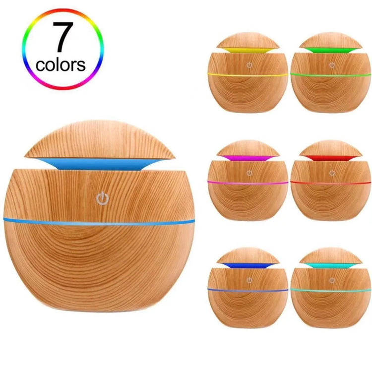 Humidifier Electric Air Aroma Diffuser Wood Ultrasonic Air Humidifier Essential Oil Aromatherapy Cool Mist Maker for Bedroom