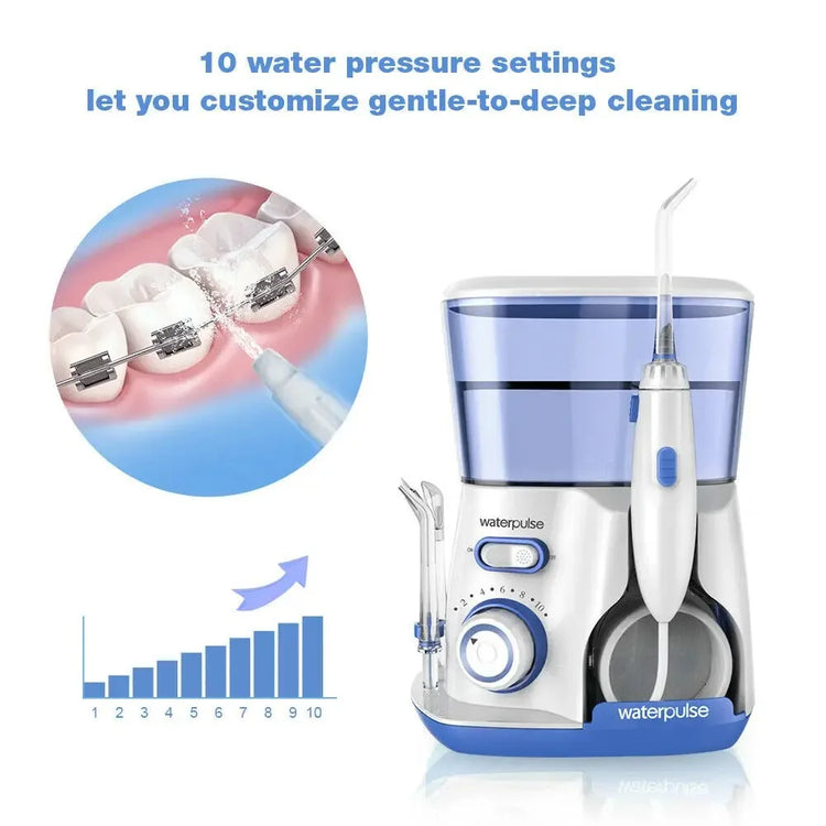 Electric Oral Irrigator with 5 nozzles Water Flosser for Teeth Mouth Washing Machine 800ML Water Tank Teeth Cleaner 10 levels