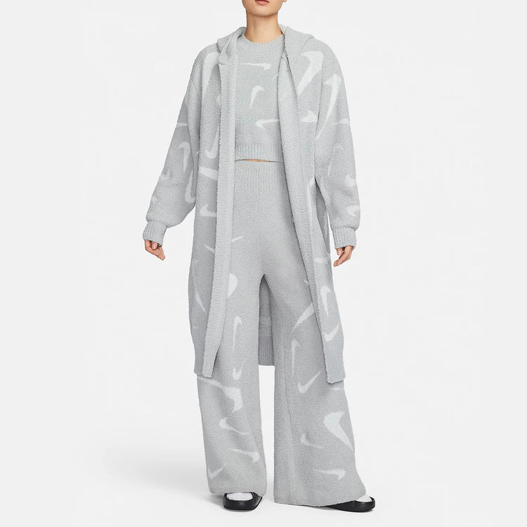 Nike genuine spring new women's loose knit long hooded jacket FD4283-077