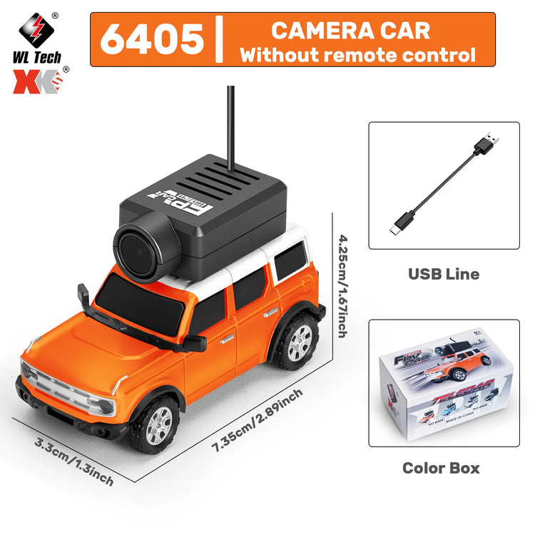 WLtoys 1/64 Mini RC Car with 720P FPV Camera Wifi APP Control 2.4G Reomte Contorl Racing Vehicle Toy for Children 6405 6406