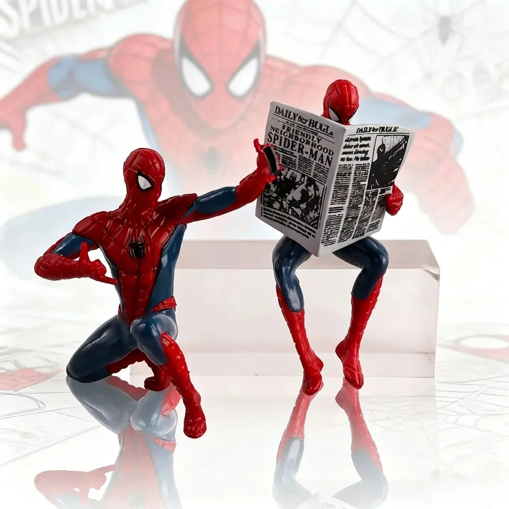 2026 Popular Superhero Spider-Man 7-9 cm Mini Hand-made Desktop Model Decoration Game Peripherals Avengers Collection Toy Gift