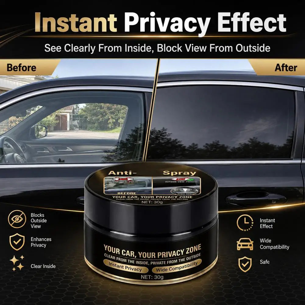 Professional Auto Glass Anti-Peep Cleaning Paste Deep Clean Stain Dust One-Way Privacy Vision All Glass Surfaces Adaptable