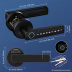 Upgraded Biometric Fingerprint Smart Door Lock, Bluetooth Digital Keypad Keyless Entry Door Lock, Password Touch Keypad Electronic Security Lock, Applicable Door Thickness 30mm-55mm For Home Apartment Office
