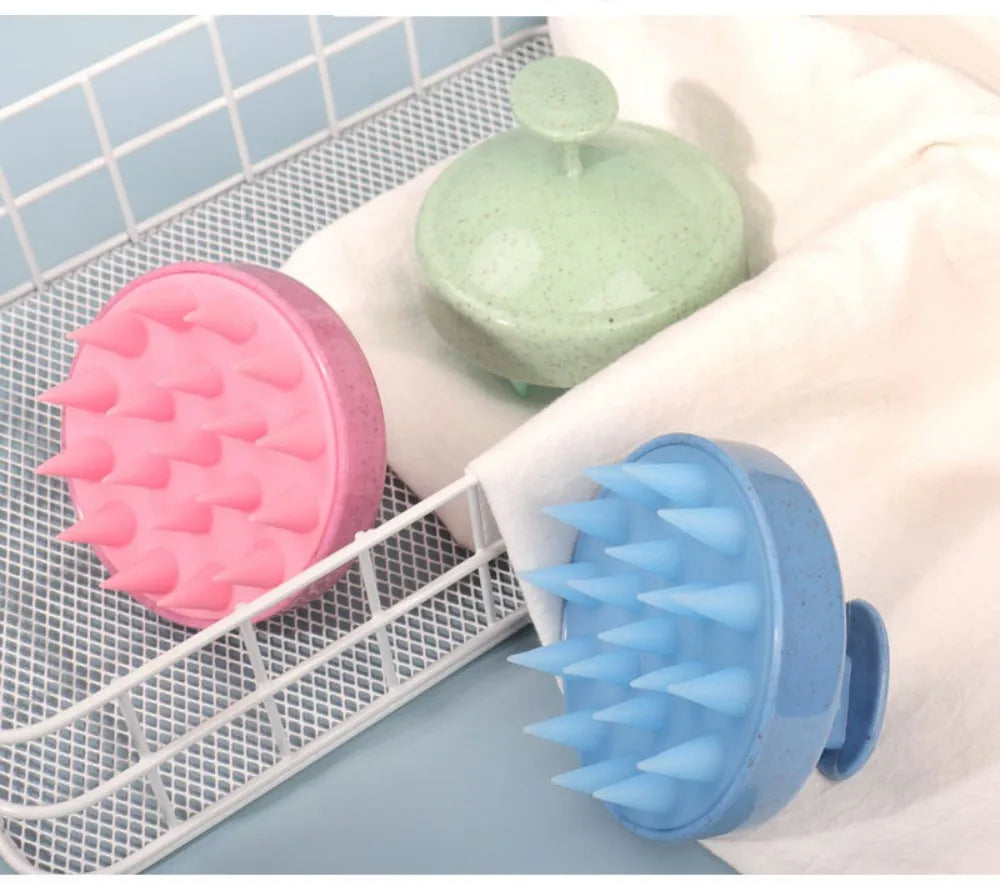 Silicone Shampoo Brush Head Scalp Massage Tool
