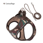 Dog Harness Leash Set for Small Medium Dog Adjustable Reflective Puppy Cat Harness Pet Vest Chihuahua Dachshund Outdoor Walking