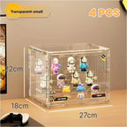 1/2/4 pcs Containerized Designs Acrylic Organizer for Collectible Figures High Definition Transparent Miniature Display Case