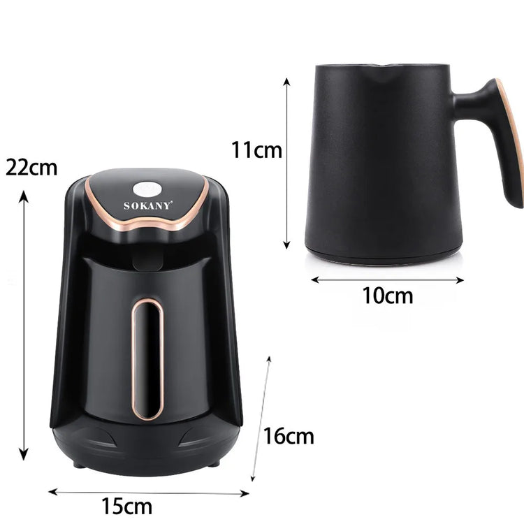 250ML Automatic Turkish Coffee Maker 600W Automatic Turkish/Greek Coffee Machine Electric Turkish Coffee Pot for Coffee Tea Milk