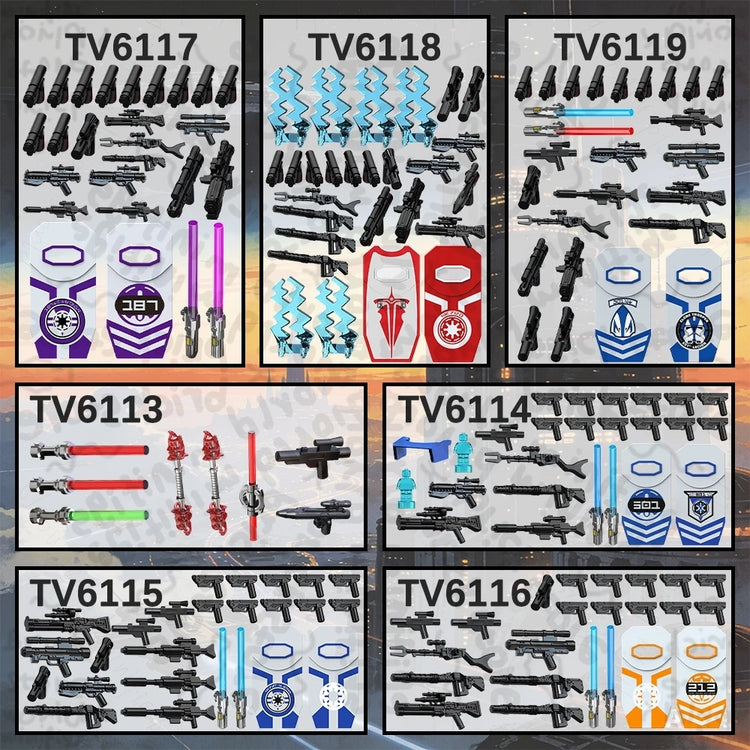 TV6117 TV6118 TV6119 Space War Action Figure Accessories Building Blocks Gift Toys For Children Adult Brick TV6116 TV6115 TV6114