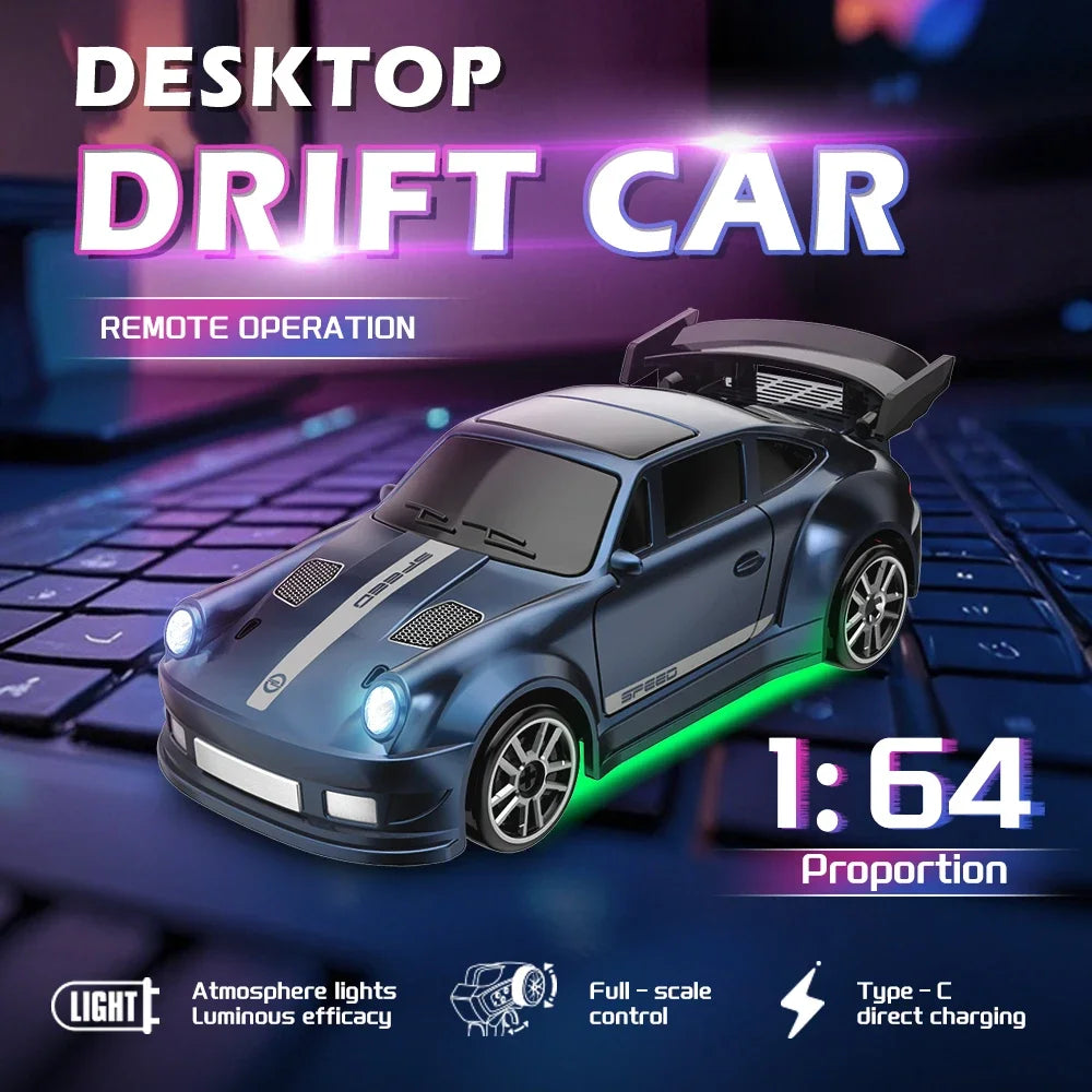 4WD 2.4GHZ RC Simulation Mini Drift Car Palm Racing Model Desktop Toys 1/64 Scale Remote Control Cars Kid Gift For Children Boys