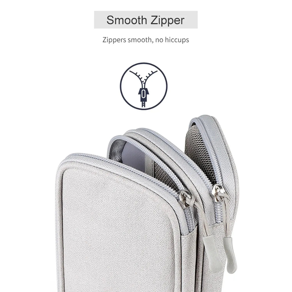 Data Cable Storage Bag Waterproof Portable Carry Case  Storage Bag Travel Organizer Bag for Cable Cord USB Charger