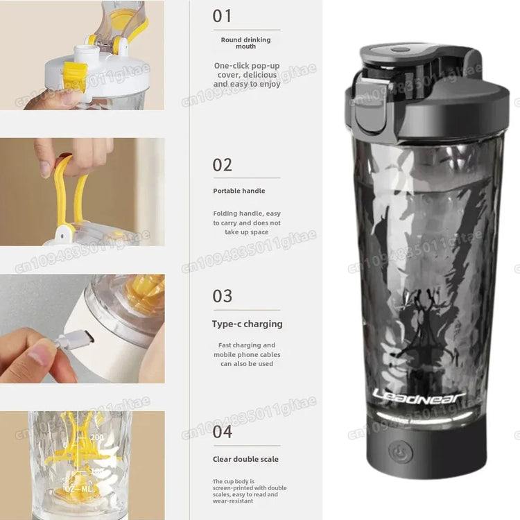 New in Electric Protein Powder Mixing Cup Automatic Shaker Bottle Mixer Shake Bottle Milk Coffee Kettle fro Kitchen Accessories