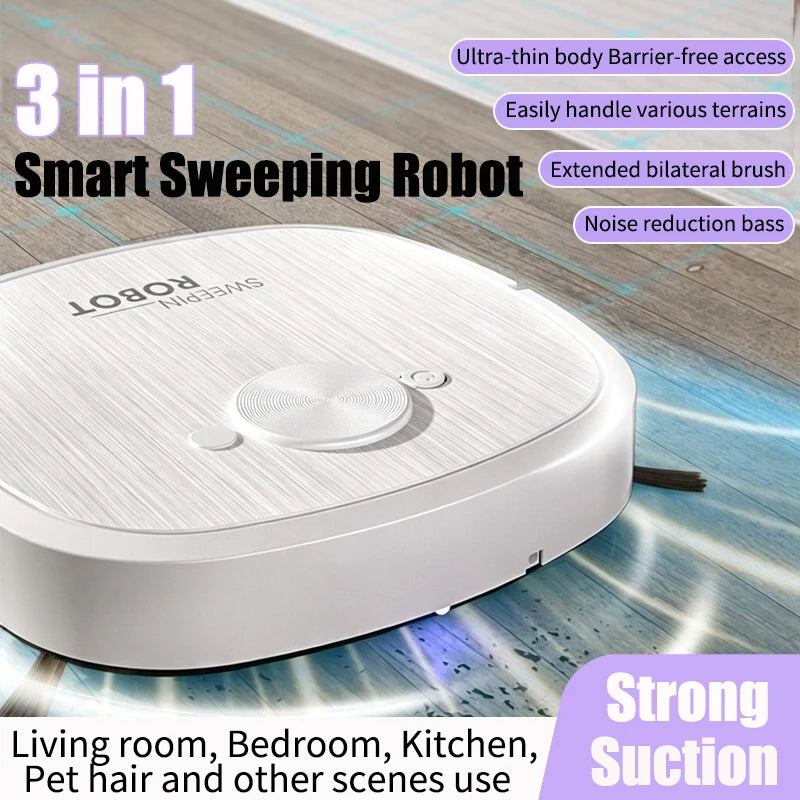 3-in-1 Smart Sweeping Robot Vacuum Cleaner USB Charging Home Fully Automatic Sweep Robot Integrated Sweep Suction Mopping