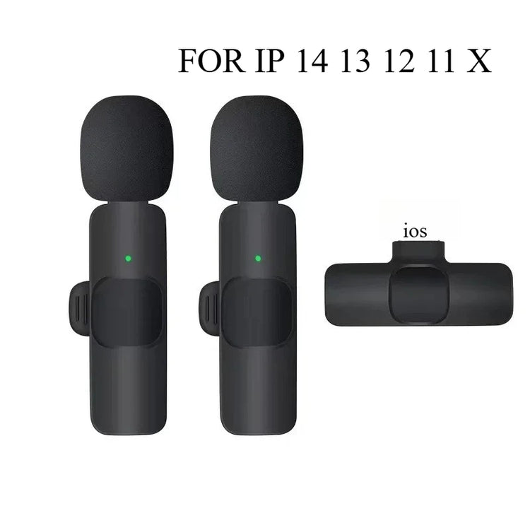 Wireless Lavalier Microphone For iPhone 15/16/17 Series Android Devices Noise Cancelling Mini Lapel Microphone for Vlogging Mic