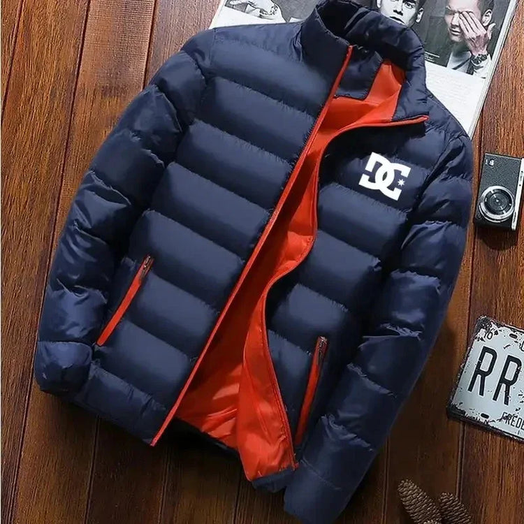 Outdoor camping men's thick jacket jacket men's winter clothing fashion stand collar warm jumpsuit men's jacket 2024 new item