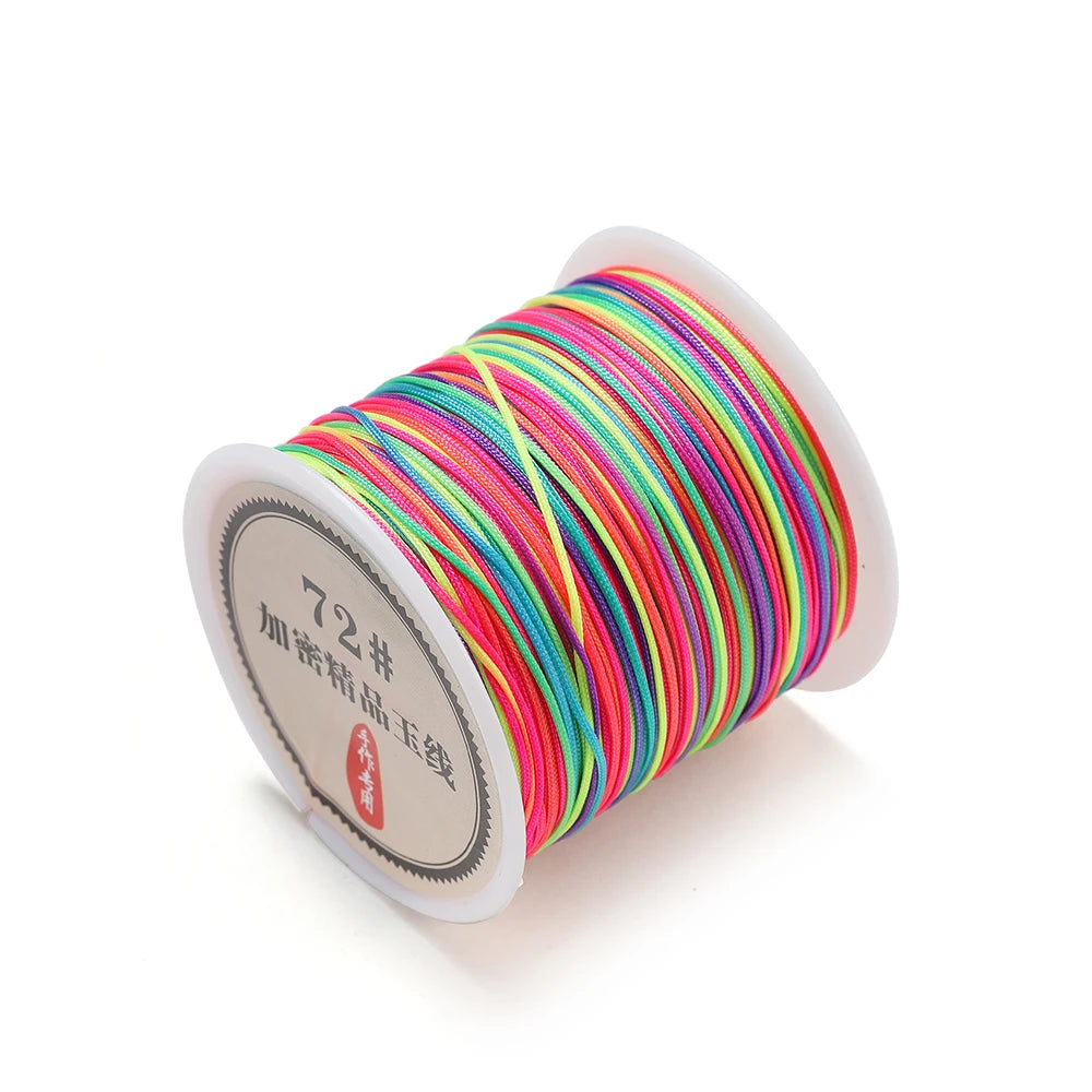 10/50M 0.8mm Nylon Thread Cord Macrame Rope Bracelet Braided String For DIY Tassels Beading String Jewelry Making Accessories