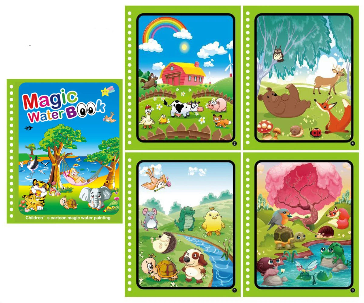 NEW Magic Water Drawing Books Coloring Books Painting Toys for Birthday Christmas New Year Gift for Boys and Girls