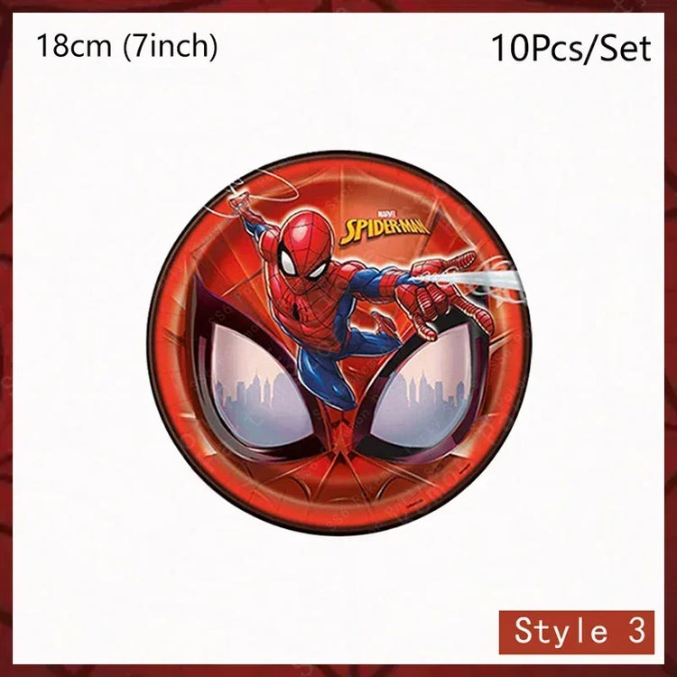 Spiderman Birthday Party Decorations Set Disposable Tableware Napkins Cup Plate Spidey and His Amazing Friends Birthday Supplies