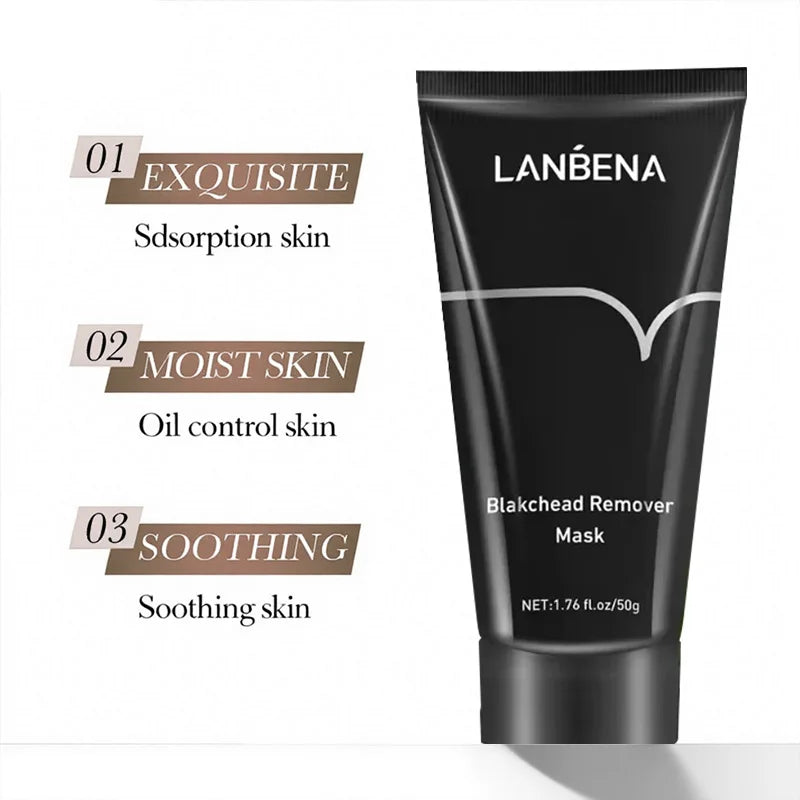 LANBENA Remove Blackhead Mask Shrinking Pore Deep Cleaning Mask Improve Rough Skin Acne Treatment Skin Brighteing Care Beauty