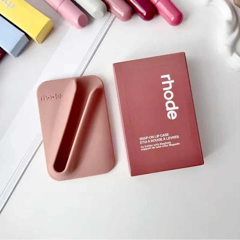Hot‑Trend Lip Gloss Magnetic Back Design, Silicone Phone Back Holder, Stable Attachment for Simple Convenient Daily Use