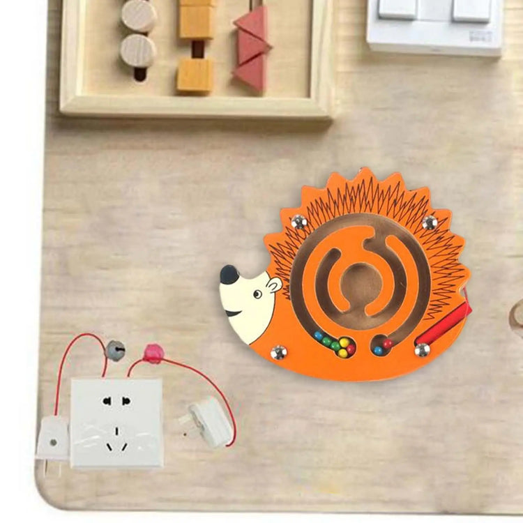 Wooden Busy Board Maze Puzzle Activity Toy for Toddlers Montessori Educational Game Fine Motor Skill Handcraft Learning Gift for
