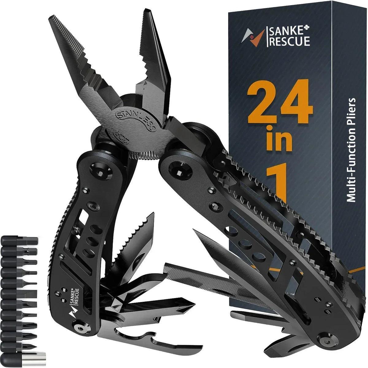 Multitool 24-in-1 Multitools Pliers with Professional Multi-tool for Survival Camping and Hunting Gifts for Men Dad Hus Band