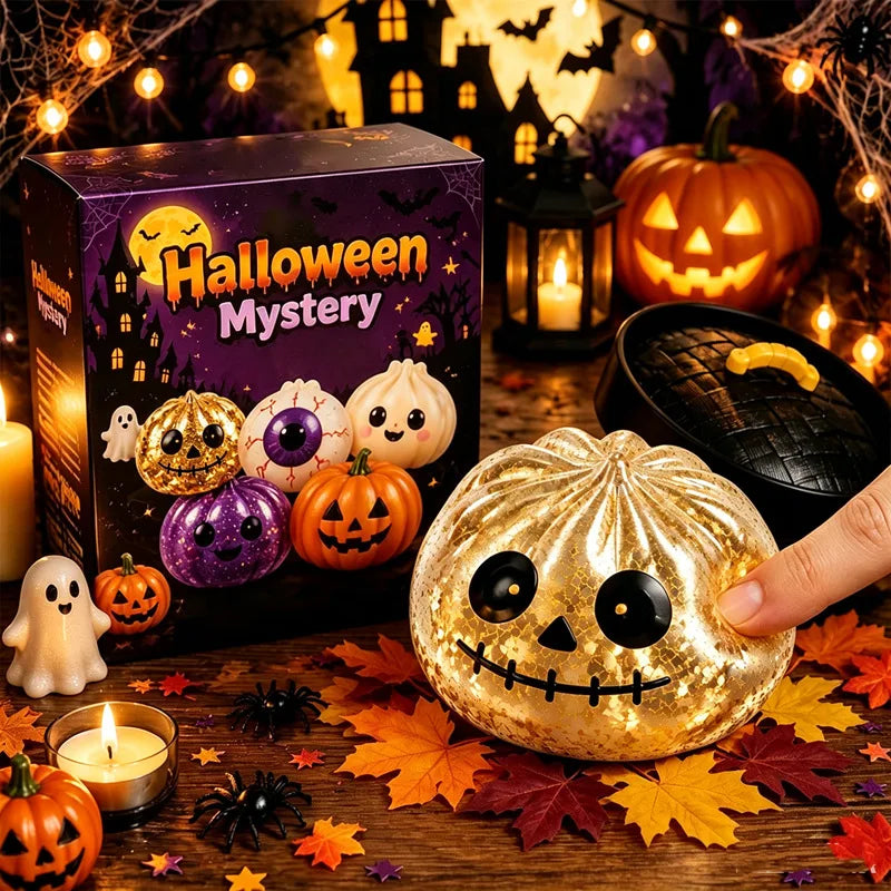 Halloween Simulation Dumpling Pectin Squishy Rebound Soft Squeeze Stress Ball Box Anti-Stress Toy Sensory For Creative Gift