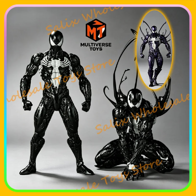 New Multiverse Toys Symbiote Spider-Man Purple Ver Revoltech Amazing Yamaguchi Symbiote Spider-Man With Bouns Action Figure Toys
