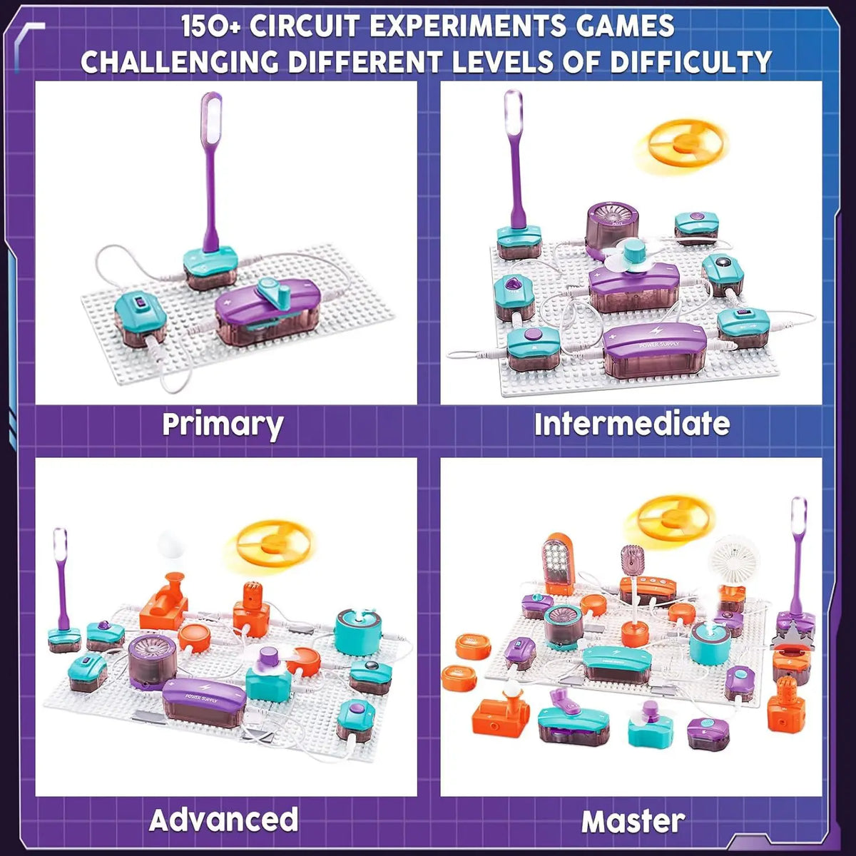 STEM Science Experiment Set for Kids - Electronic Building Blocks Physics Circuit Experiment Toys for Education And Learning