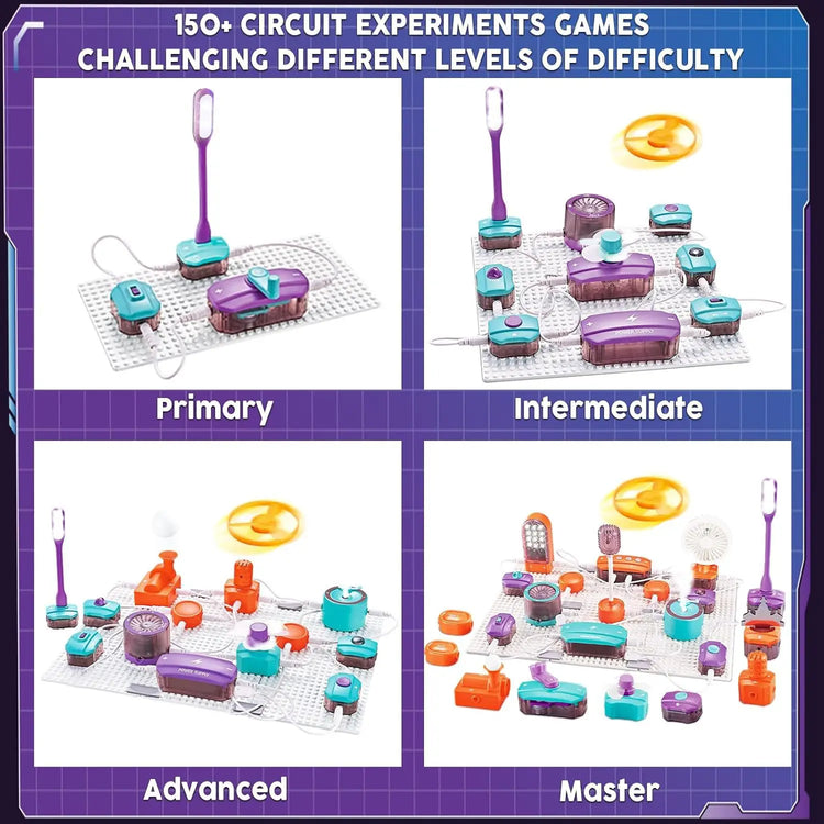 STEM Science Experiment Set for Kids - Electronic Building Blocks Physics Circuit Experiment Toys for Education And Learning