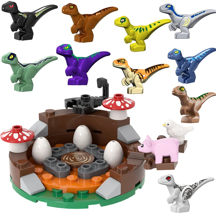 Jurassic Dinosaur Nest Baby Building Blocks Toys Collection Souvenir Gift Birthday Jurassic Rex Raptor