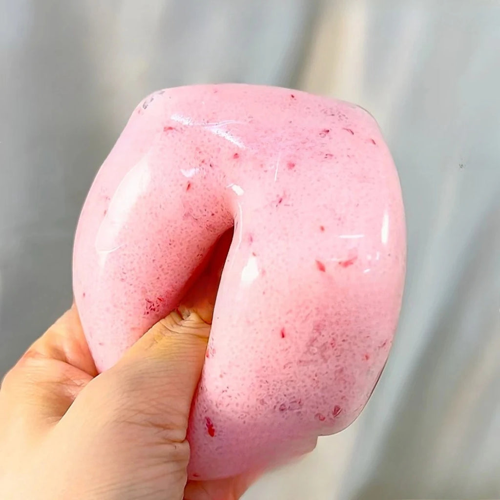 Chiboki Slush Yogurt Cube Series! Moldable Zero-Rebound Handmade Square Squishy Ball with Crunchy Slush Texture!