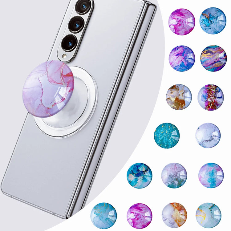 For Magsafe Cellphone Grip Socket, Stylish Foldable Magnetic Phone Holder Stand, For iPhone 17 16 15 14 13 12, For Samsung Serie