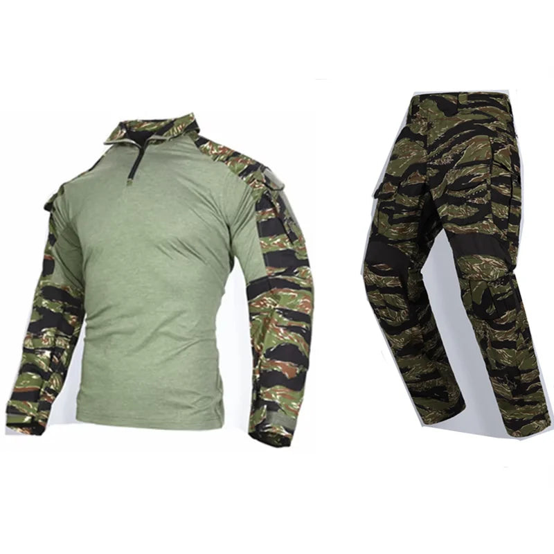 Tactical E3  Uniform Sets NEW Mens Camouflage Suits Outdoor Hunting Shirt Pants Tops Duty Cargo Trouser AOR1