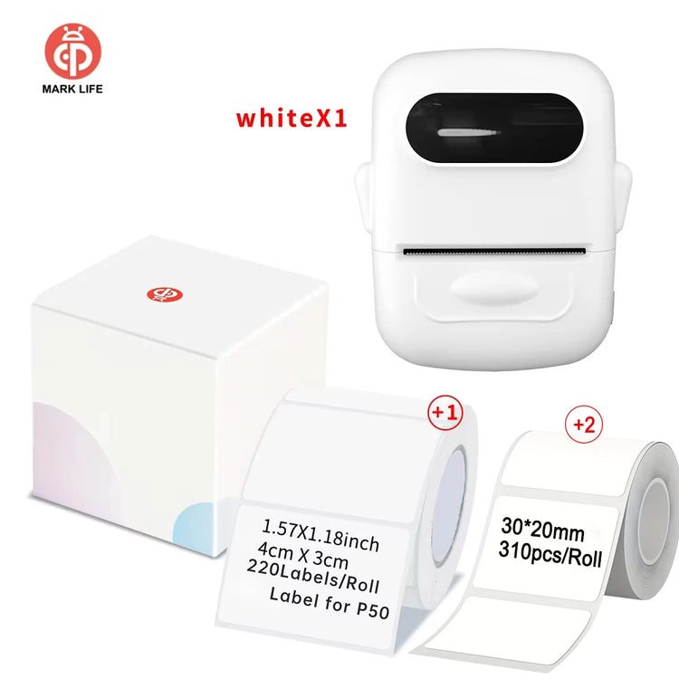 Marklife Thermal Label Printer P50 Bluetooth Sticker Printer Waterproof Tear-Resistant Stickers For Gift/Diy Creative/Marking