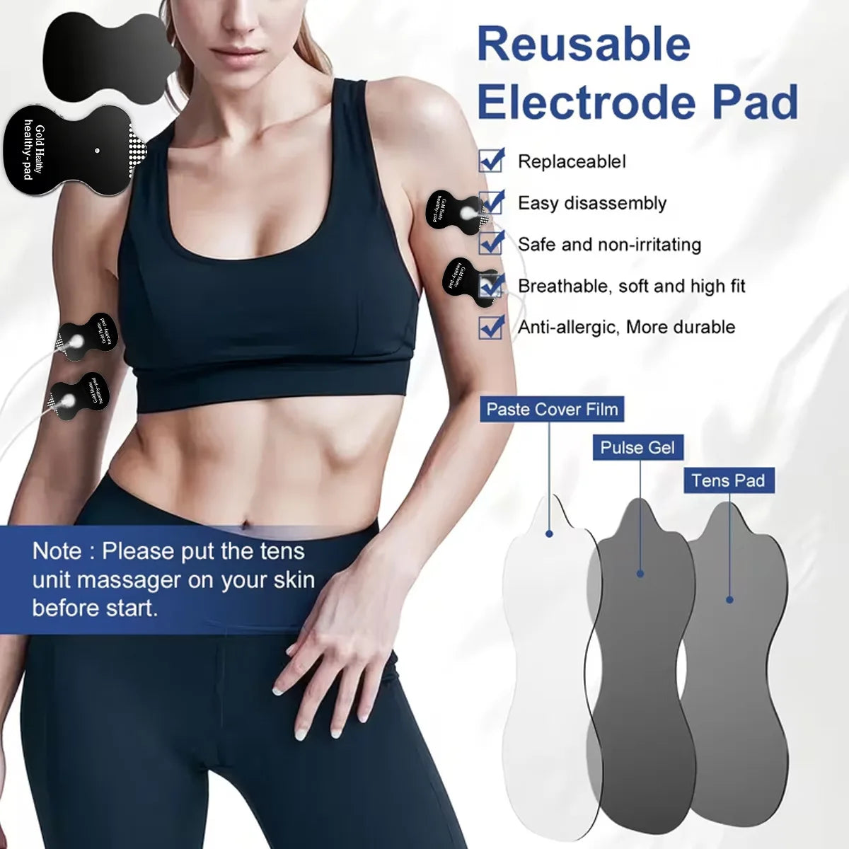 EMS Machine Dual Channel Electro Muscle Stimulator Pain Relief Rechargeable Body Shaping Muscle Relax TENS Pulse Massager