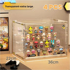 1/2/4 pcs Containerized Designs Acrylic Organizer for Collectible Figures High Definition Transparent Miniature Display Case