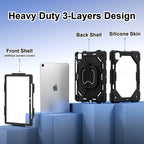 Armor Stand Shockproof Tablet Case For iPad Air 5 Air 6 A16 11th M3 Pro 11 12.9 13 10 Gen 10.5 10.2 9th 8th 6th 5th 9.7 Mini 7 6